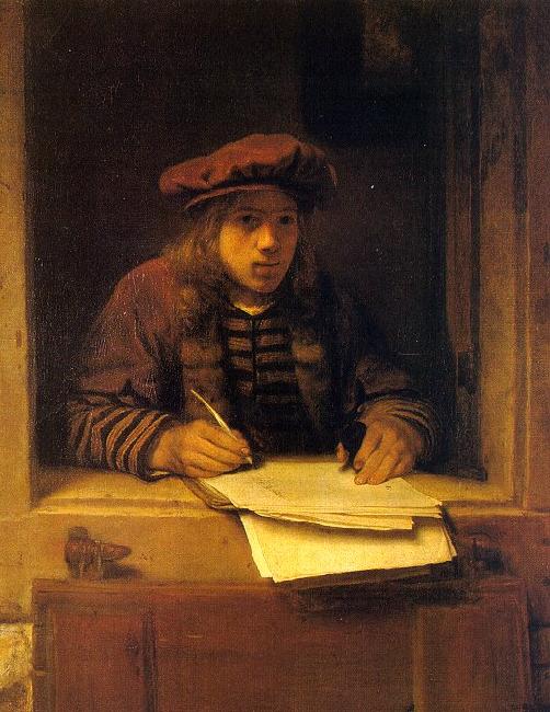 Samuel Dircksz van Hoogstraten Self Portrait oil painting image